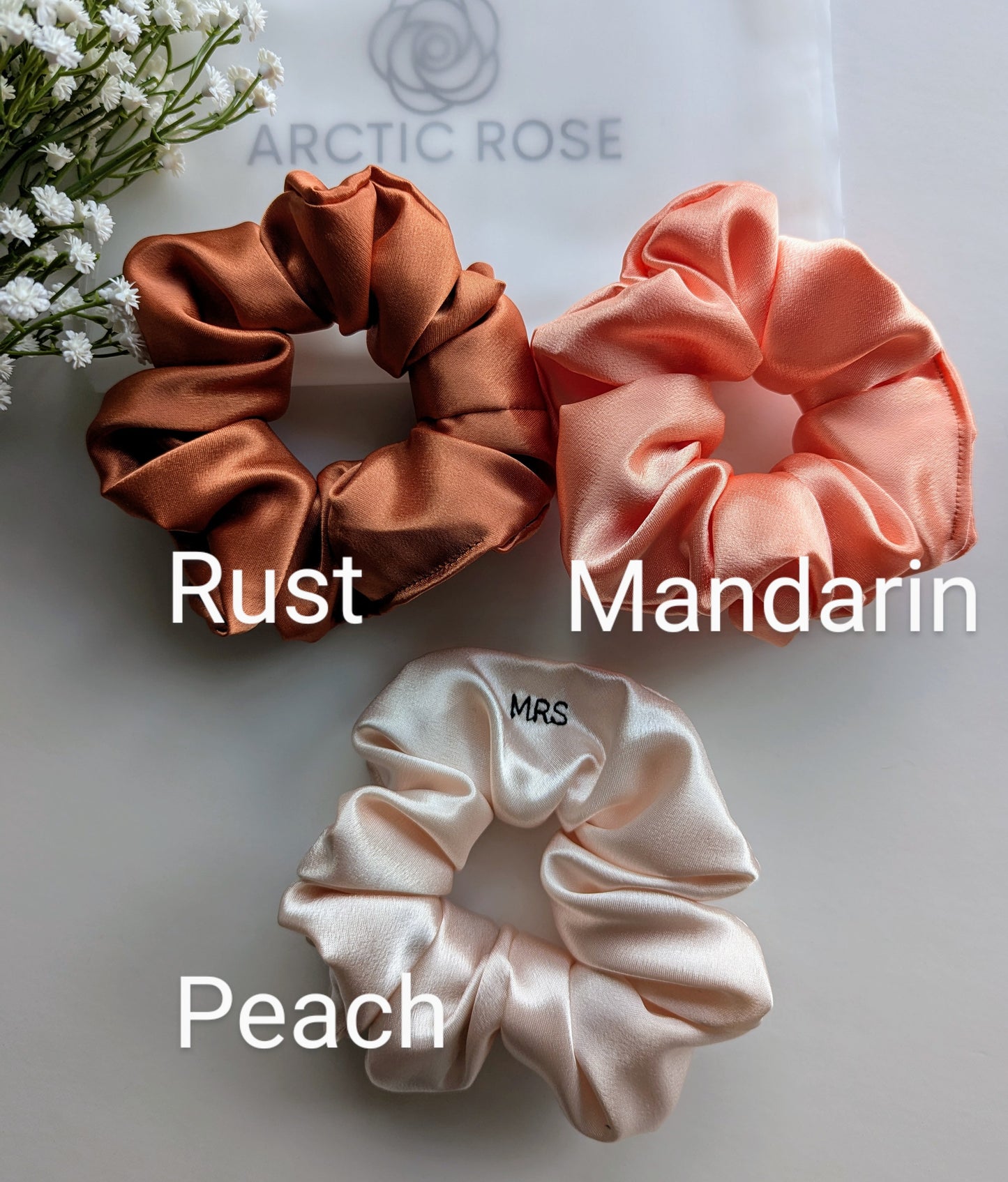 CUSTOM SATIN SCRUNCHIES