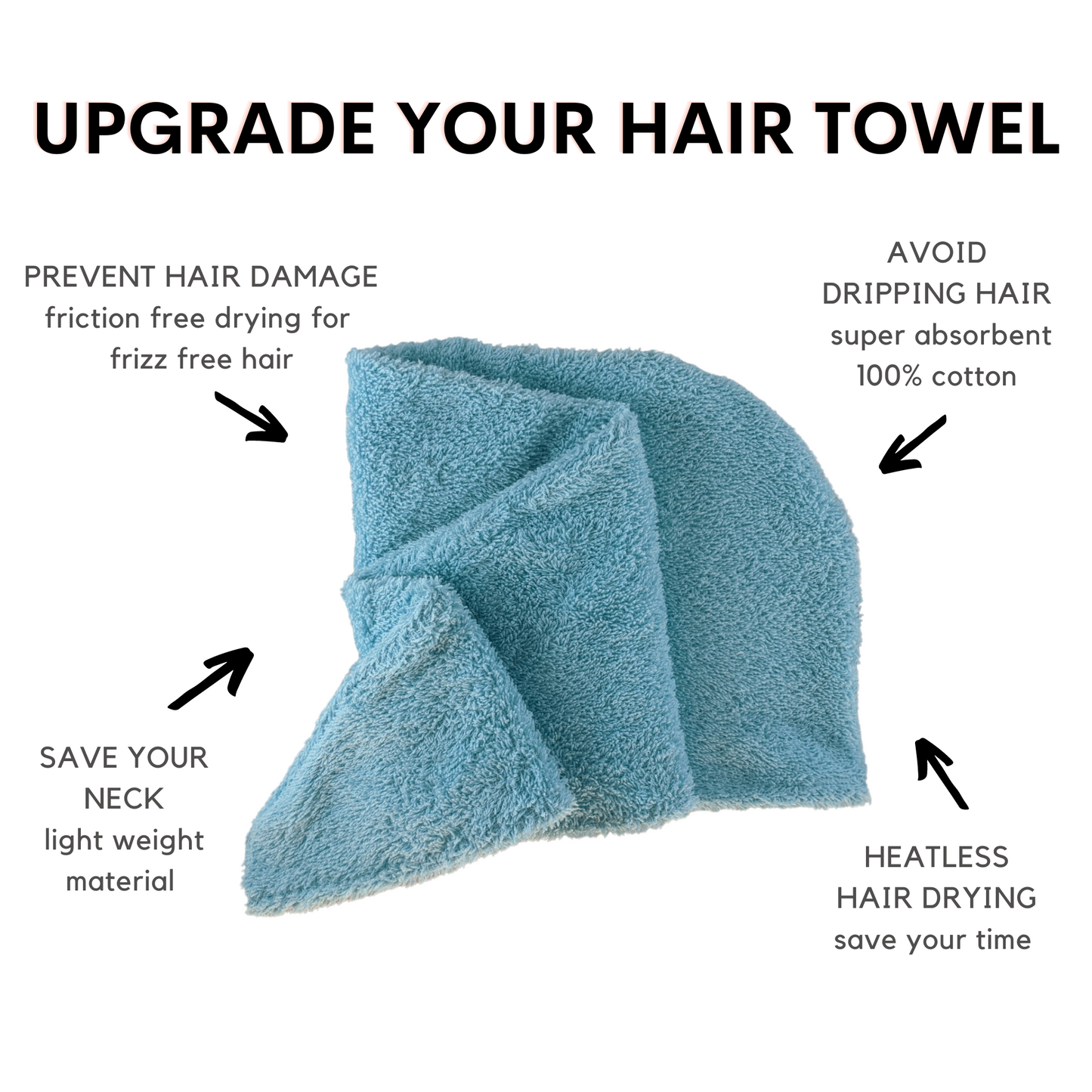 upgrade your hair towel handmade in canada arctic rose heatless hair drying to save your hair and prevent hair damage from blowdrying