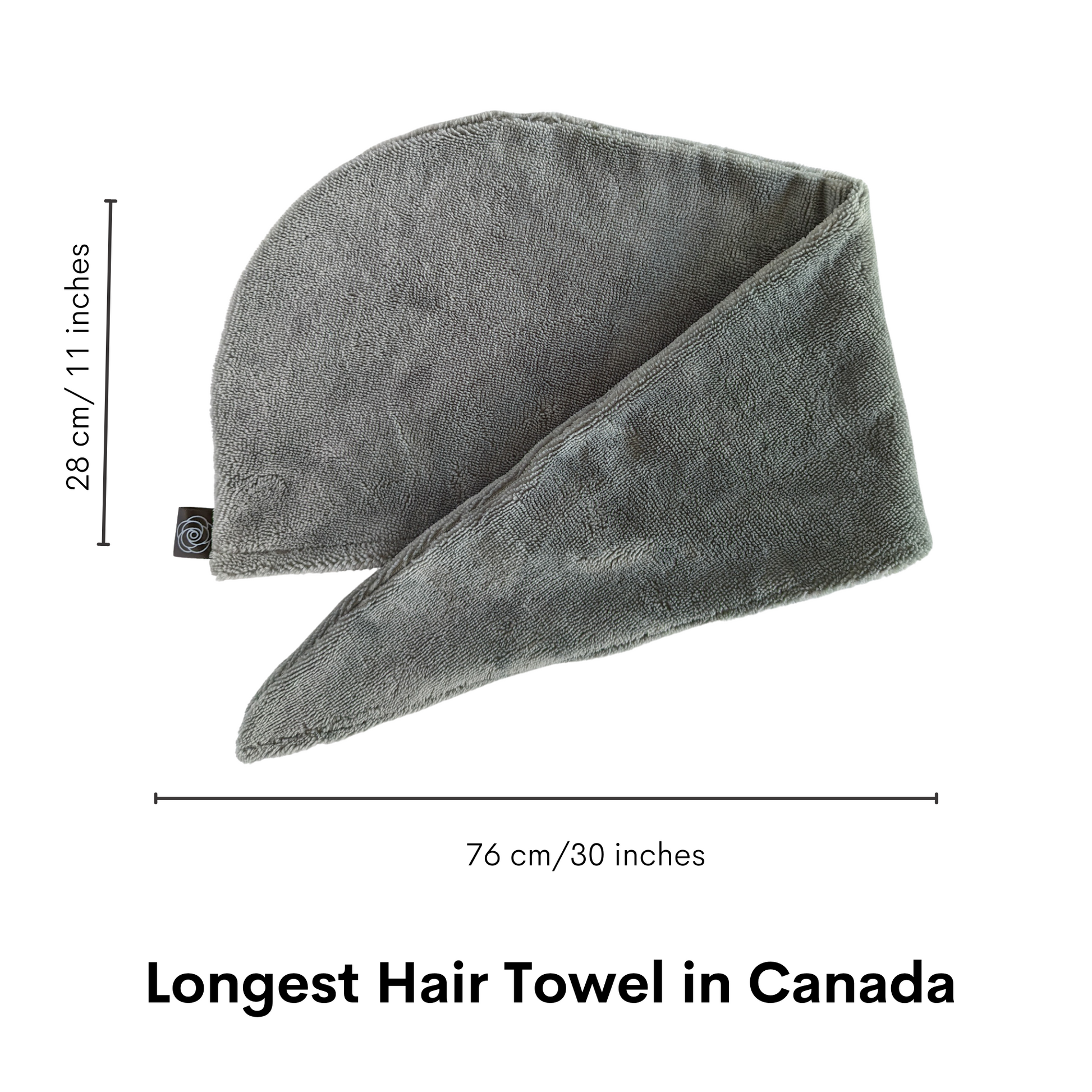 the longest hair towel wrap made in Canada hair towel for curly long hair extensions 