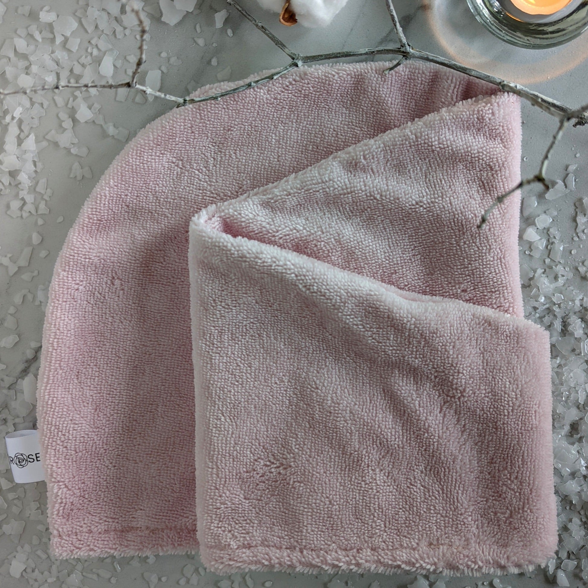 rose pink blush spa hair towel cotton microfiber bamboo the best hair towel 