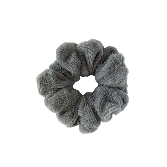 grey luxe microfiber cotton bamboo scrunchy scrunchie made in Canada arctic rose 