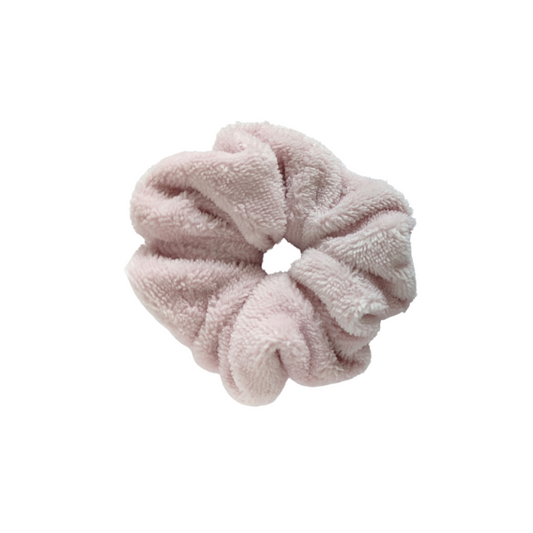 blush pink towel scrunchie made in Canada arctic rose 