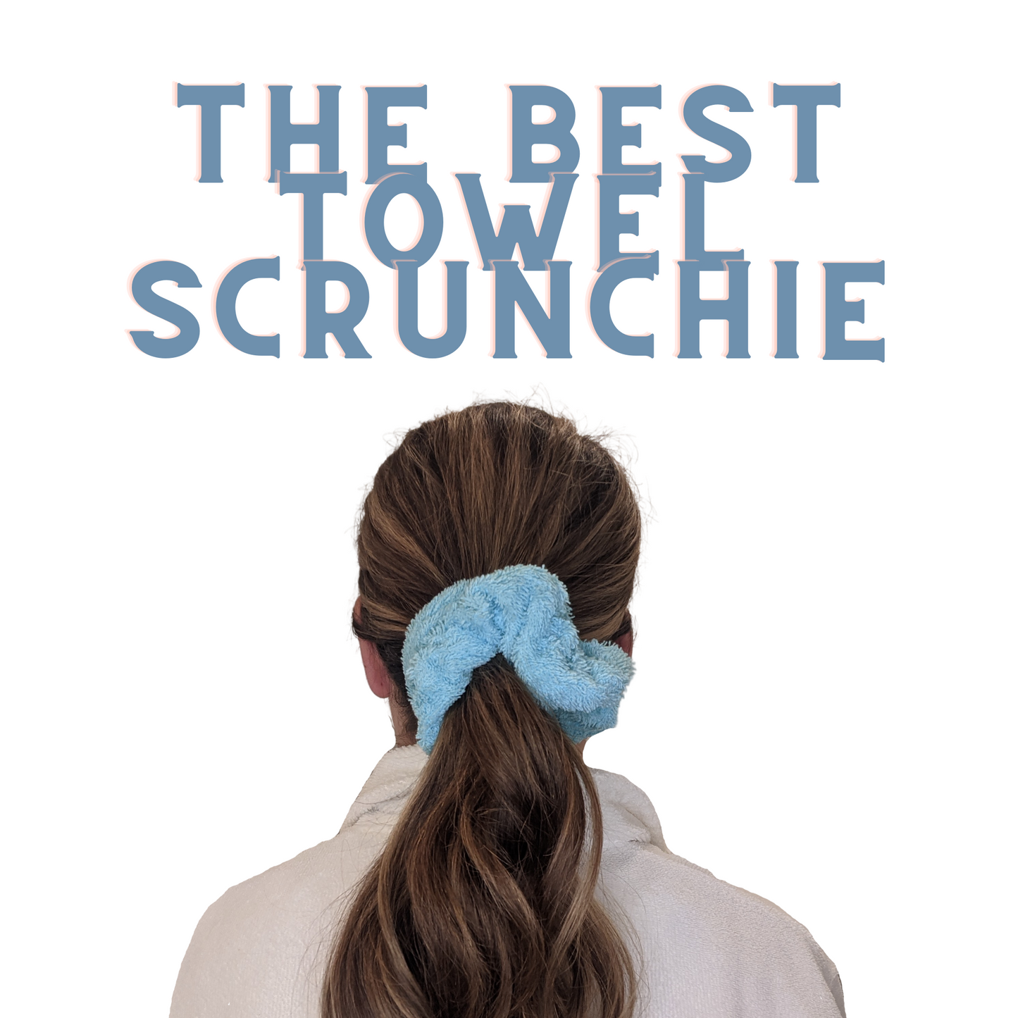 100% cotton towel scrunchie for your hair made in Canada