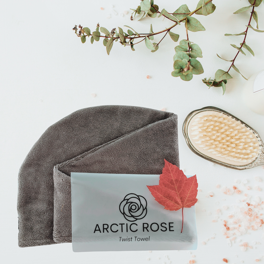 Microfiber hair towel wrap, Canada, Arctic Rose, the best hair drying towel in Canada